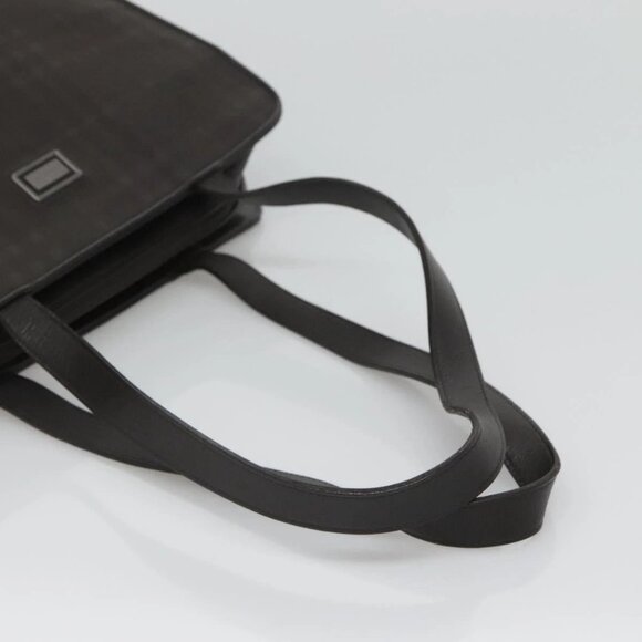 BURBERRY Nova Check Tote Bag PVC Black Auth th6087 - Picture 8 of 16